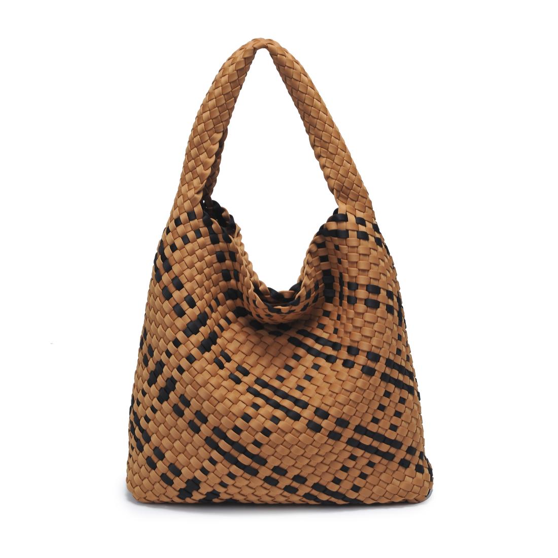 Woman wearing Sand Black Sol and Selene Celestial Woven Neoprene Hobo 841764112321 View 5 | Sand Black