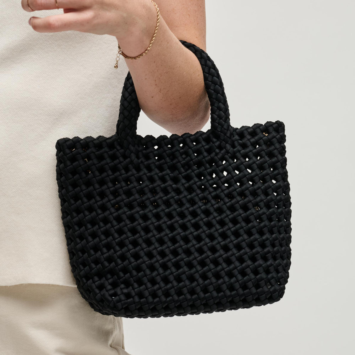 Woman wearing Black Sol and Selene Ambrosia Small Crossbody 841764112666 View 2 | Black