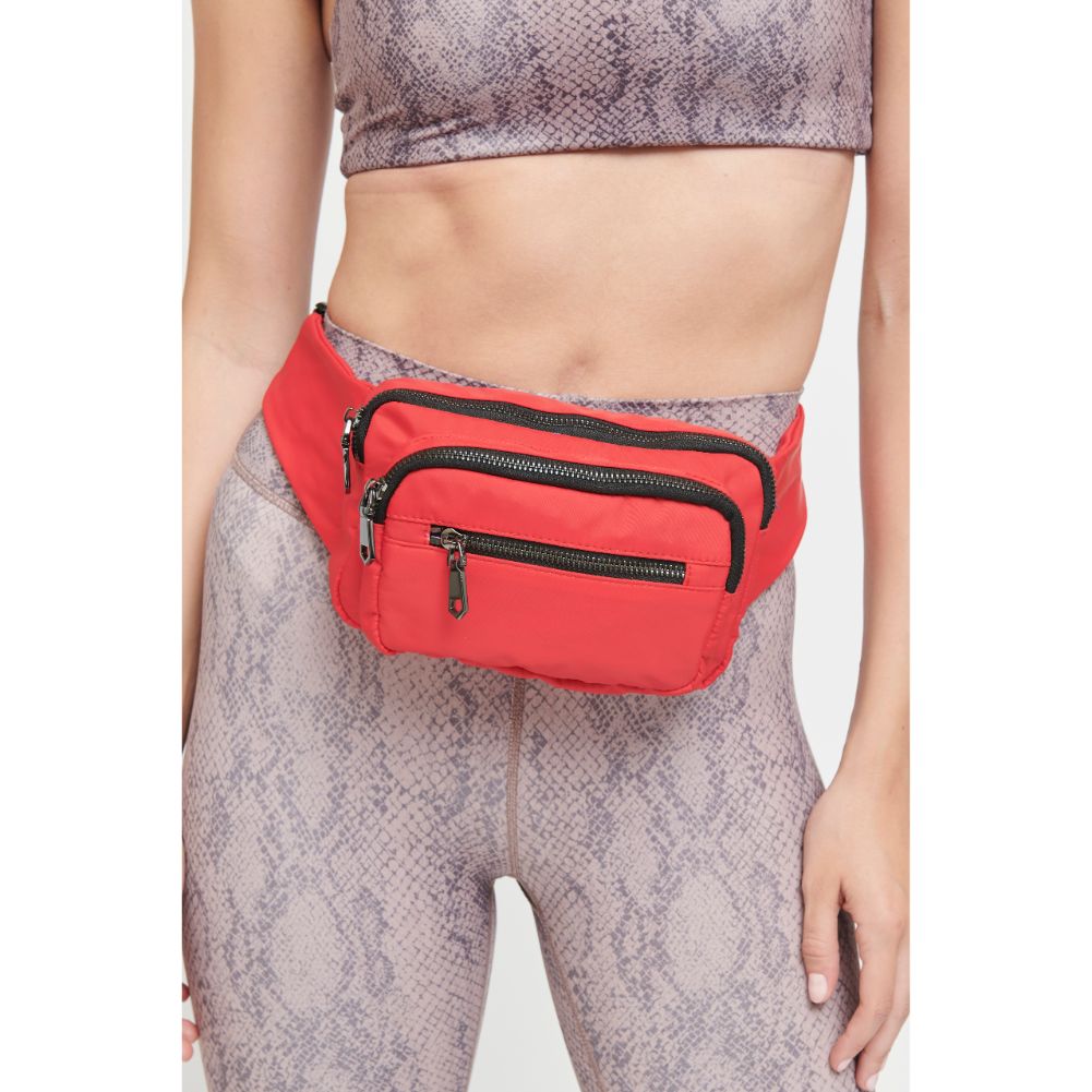 Woman wearing Black Sol and Selene Hip Hugger Belt Bag 841764102896 View 1 | Black