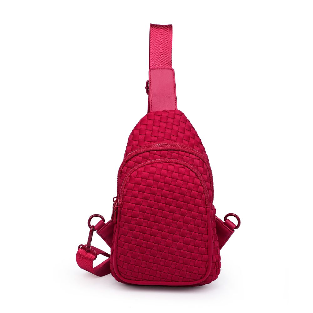 Product Image of Sol and Selene Beyond The Horizon - Woven Neoprene Sling Backpack 841764108072 View 5 | Red