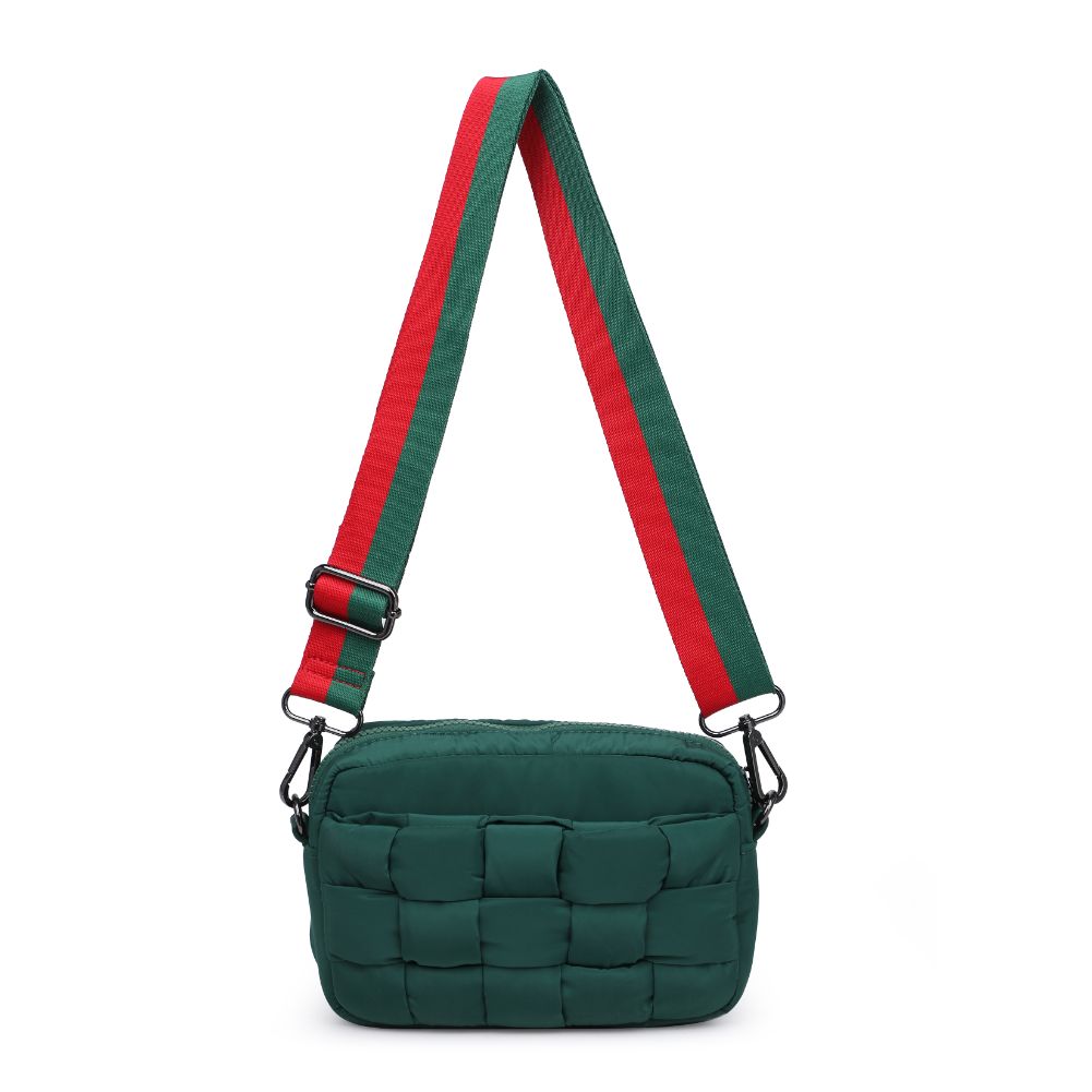 Sol and Selene Inspiration - Woven Nylon Crossbody 841764107617 View 7 | Emerald