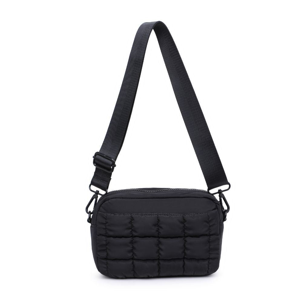 Woman wearing Black Sol and Selene Inspiration - Quilted Nylon Crossbody 841764108379 View 7 | Black