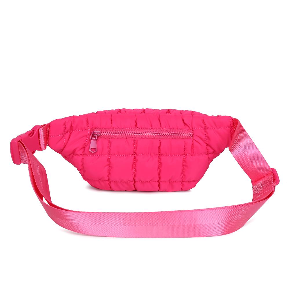 Woman wearing Hot Pink Sol and Selene Resurgence Belt Bag 841764109727 View 7 | Hot Pink