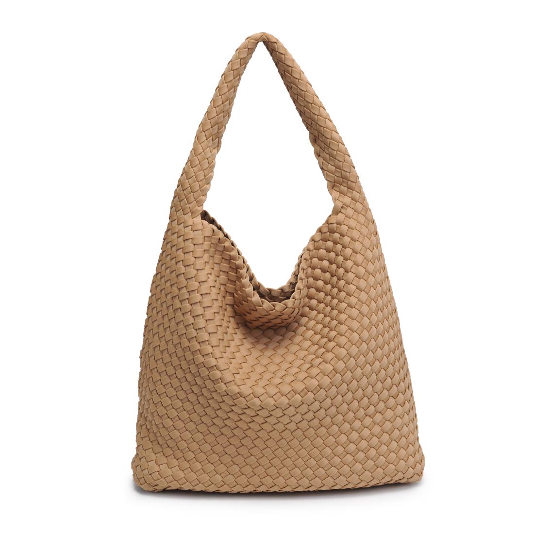 Product Image of Sol and Selene Celestial Woven Neoprene Hobo 841764111218 View 3 | Nude