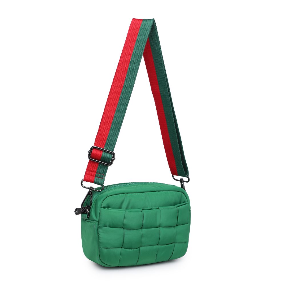 Sol and Selene Inspiration - Woven Nylon Crossbody 841764107891 View 6 | Kelly Green