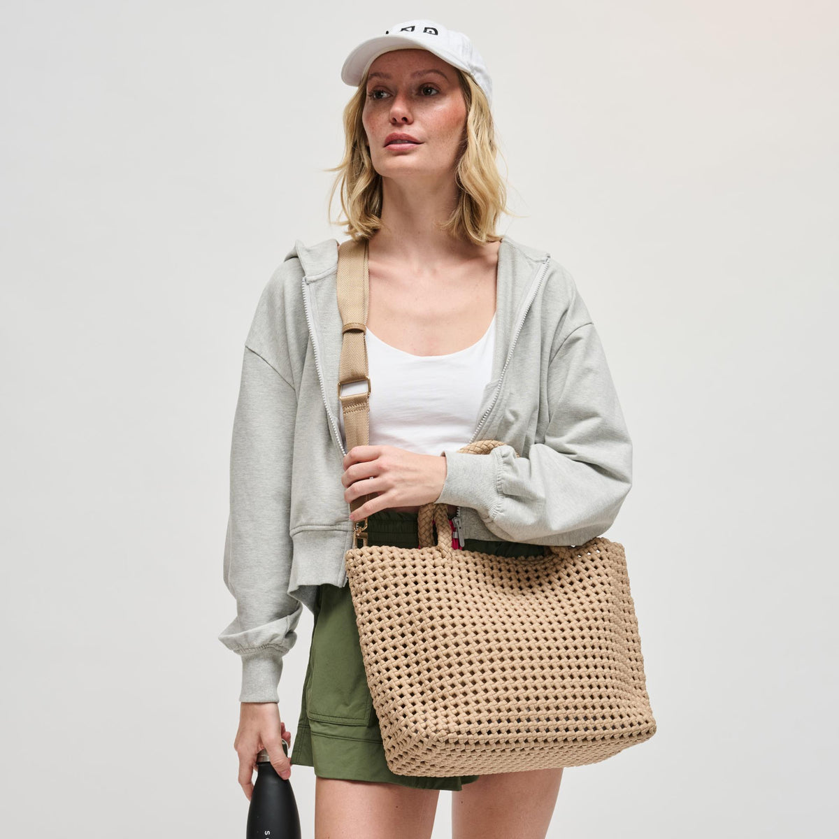 Woman wearing Nude Sol and Selene Ambrosia Medium Tote 841764112956 View 1 | Nude