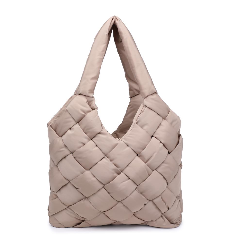 Woman wearing Nude Sol and Selene Illumine Tote 841764110815 View 7 | Nude