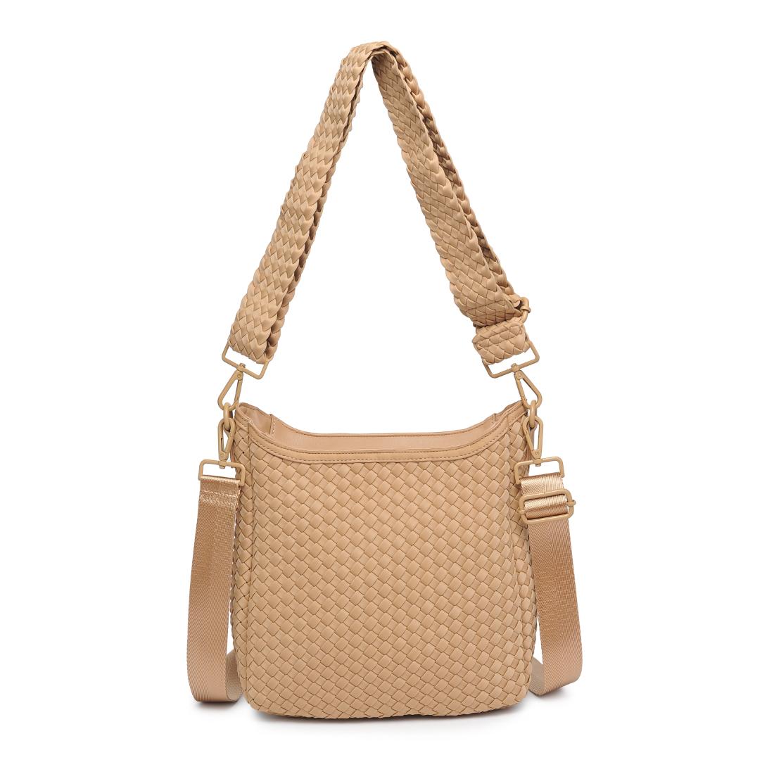 Woman wearing Nude Sol and Selene Kismet - Woven Neoprene Crossbody 841764110174 View 7 | Nude