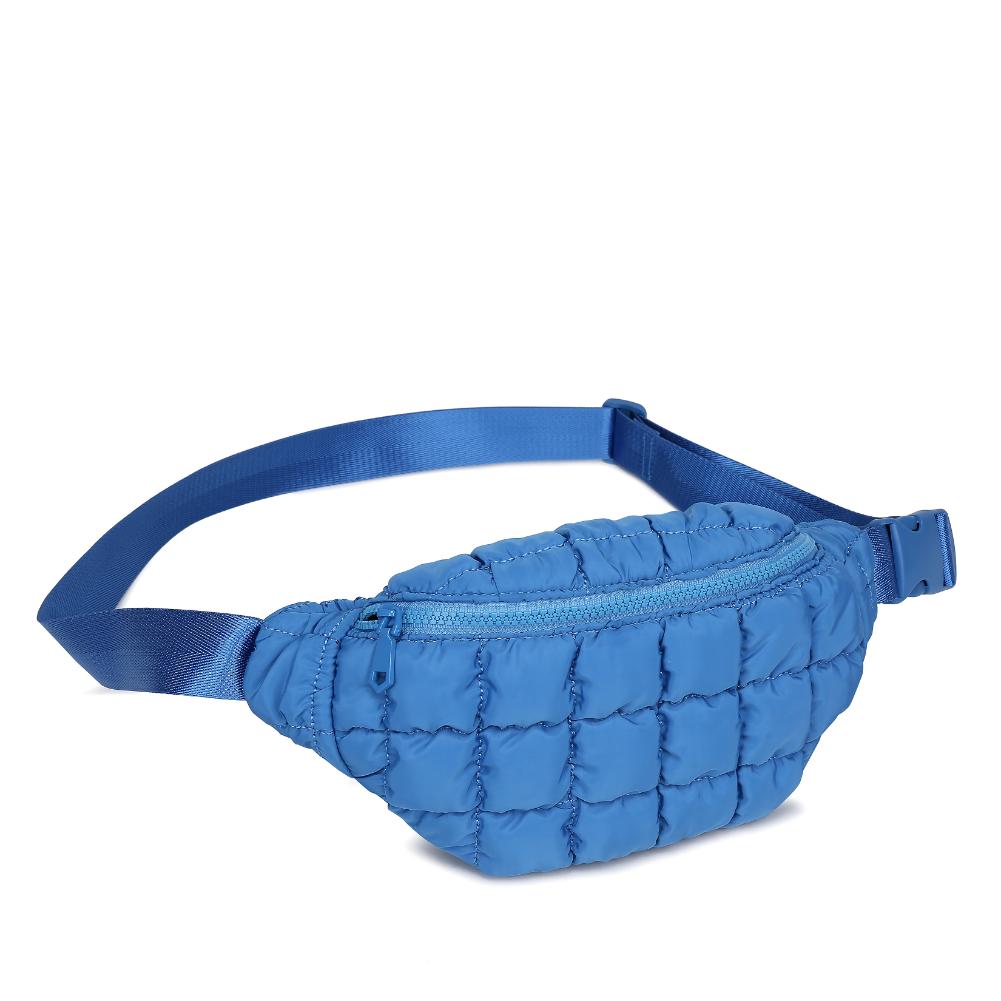 Woman wearing Denim Blue Sol and Selene Resurgence Belt Bag 841764109666 View 6 | Denim Blue