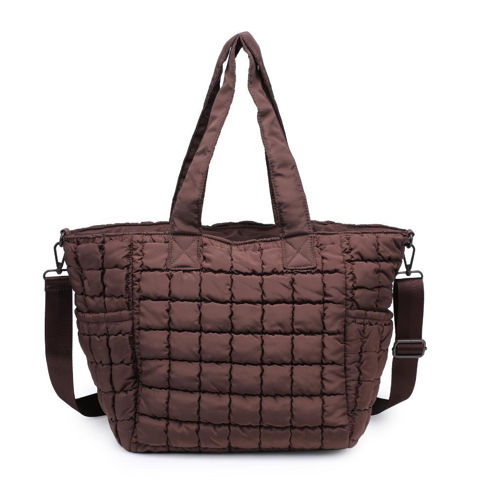 Woman wearing Brown Sol and Selene Dreamer Tote 841764110617 View 5 | Brown