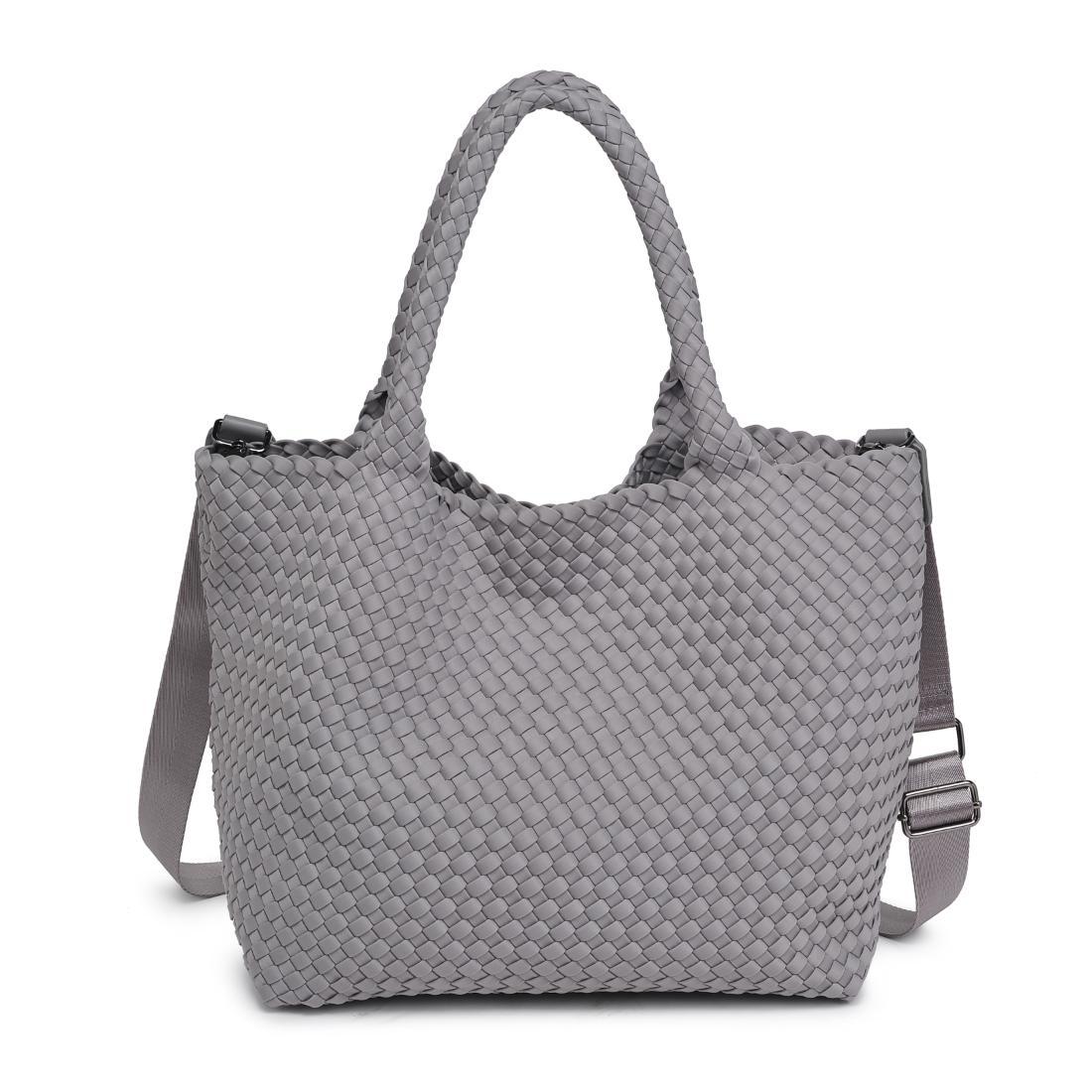 Woman wearing Fog Sol and Selene Sky's The Limit - Medium Tote 841764111300 View 7 | Fog
