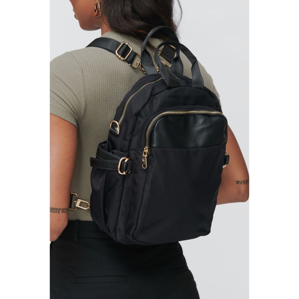 Woman wearing Black Sol and Selene Next Level Backpack 841764103343 View 3 | Black
