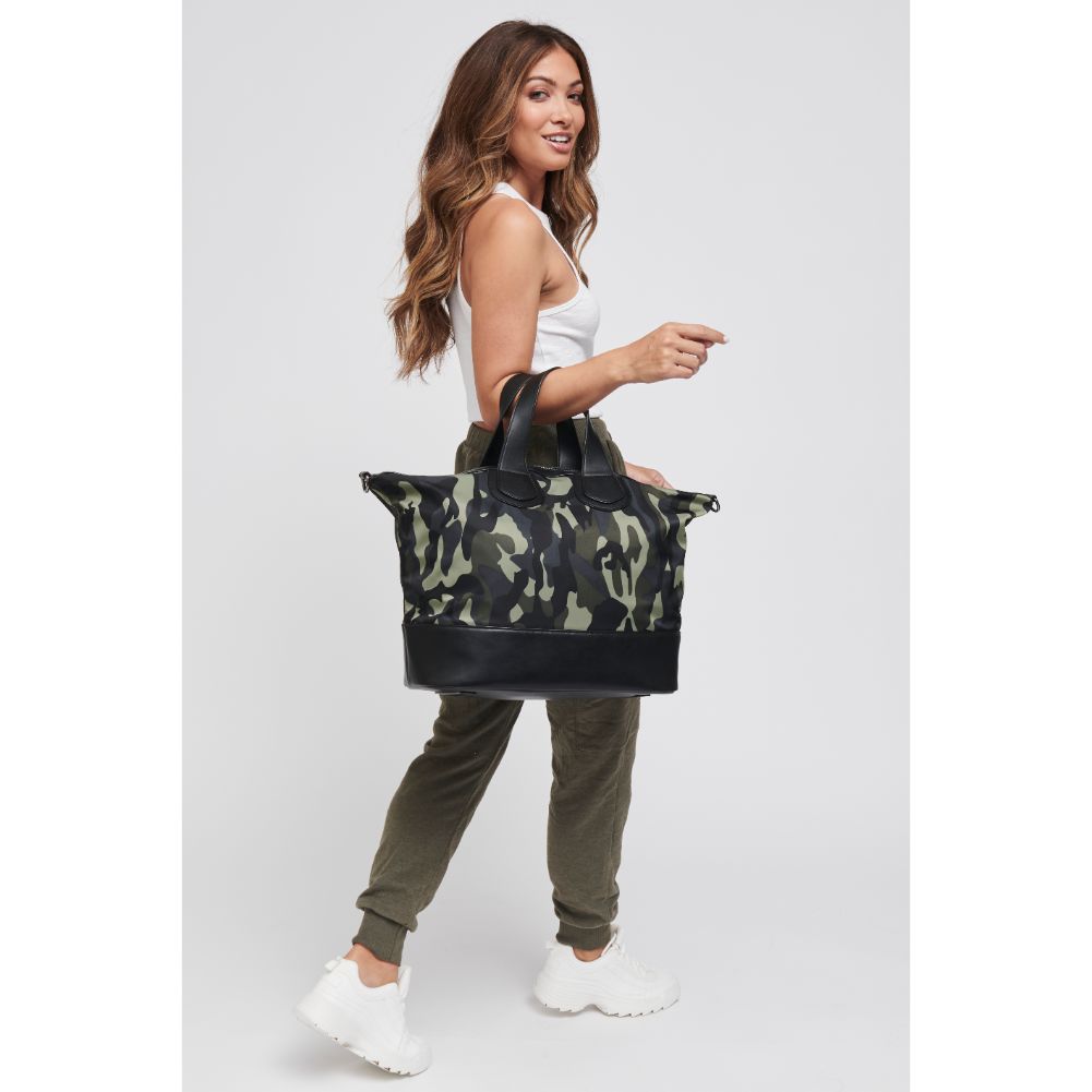 Woman wearing Camo Sol and Selene Dream Big Weekender 841764103961 View 4 | Camo