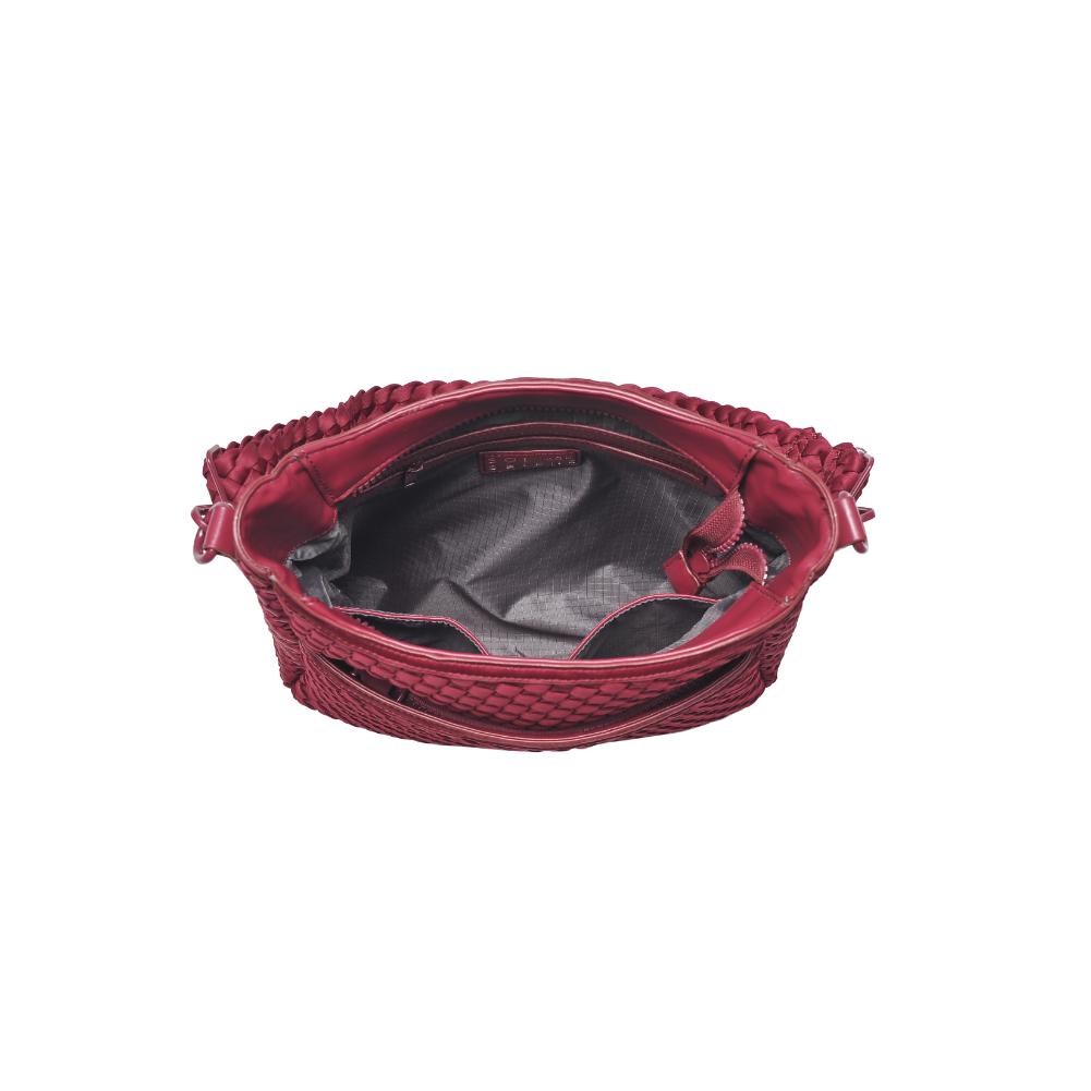 Woman wearing Wine Sol and Selene Kismet - Woven Neoprene Crossbody 841764110181 View 9 | Wine