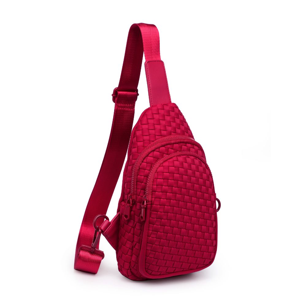 Product Image of Sol and Selene Beyond The Horizon - Woven Neoprene Sling Backpack 841764108072 View 6 | Red