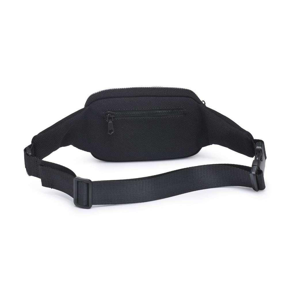 Woman wearing Black Sol and Selene Hip Hugger - Neoprene Mesh Belt Bag 841764109819 View 7 | Black