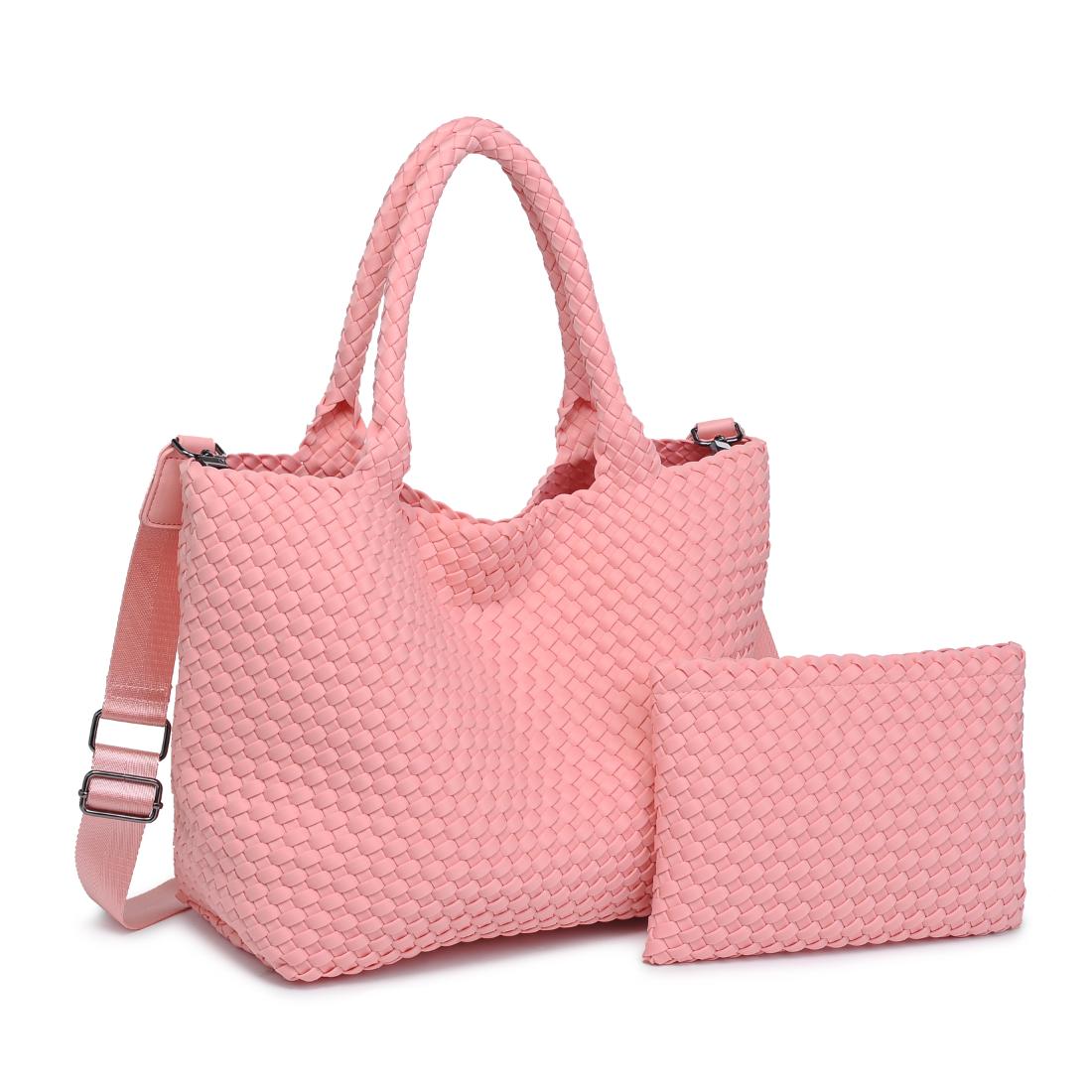 Woman wearing Blush Sol and Selene Sky's The Limit - Medium Tote 841764111270 View 6 | Blush