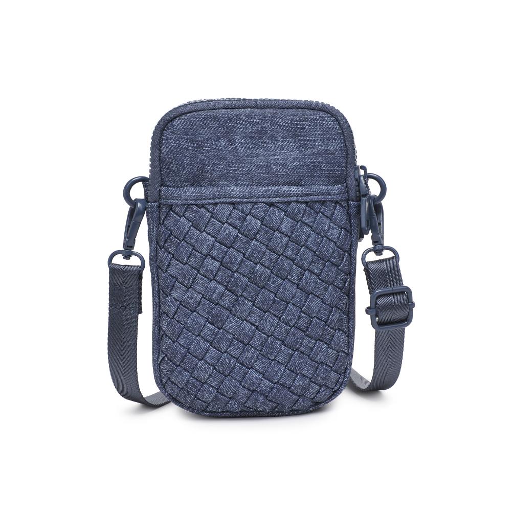 Woman wearing Dark Denim Sol and Selene Divide & Conquer - Woven Neoprene Crossbody 841764110235 View 7 | Dark Denim