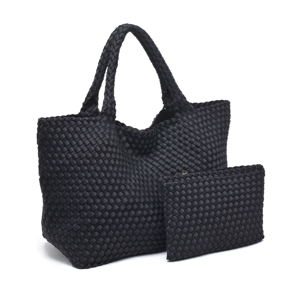 Woman wearing Black Sol and Selene Sky's The Limit - Large Tote 841764107822 View 6 | Black