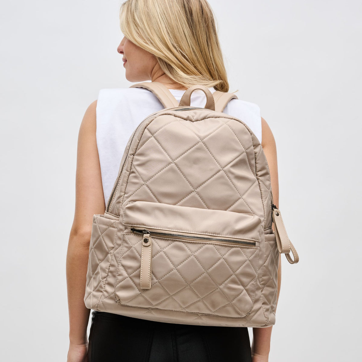 Woman wearing Nude Sol and Selene Motivator - Large Travel Backpack 841764107686 View 2 | Nude