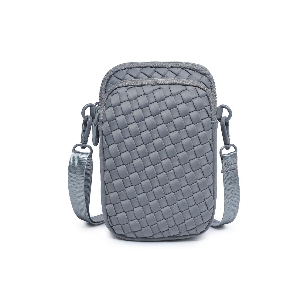 Woman wearing Grey Sol and Selene Divide & Conquer - Woven Neoprene Crossbody 841764108737 View 5 | Grey