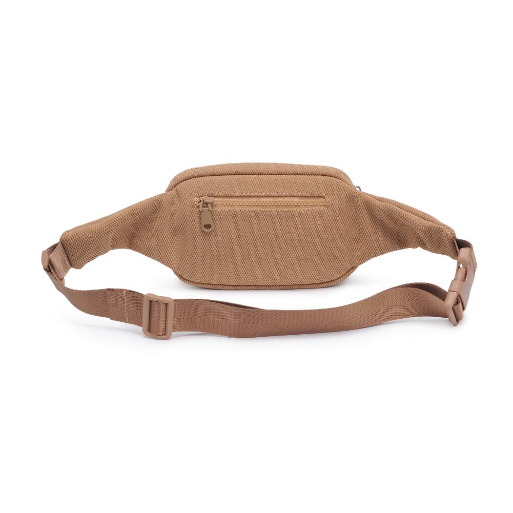Woman wearing Natural Sol and Selene Hip Hugger - Neoprene Mesh Belt Bag 841764109864 View 7 | Natural