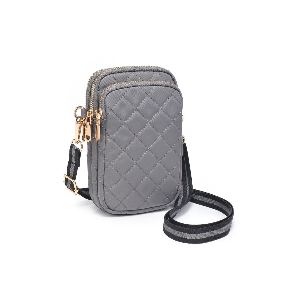 Woman wearing Carbon Sol and Selene Divide & Conquer - Quilted Crossbody 841764108256 View 6 | Carbon