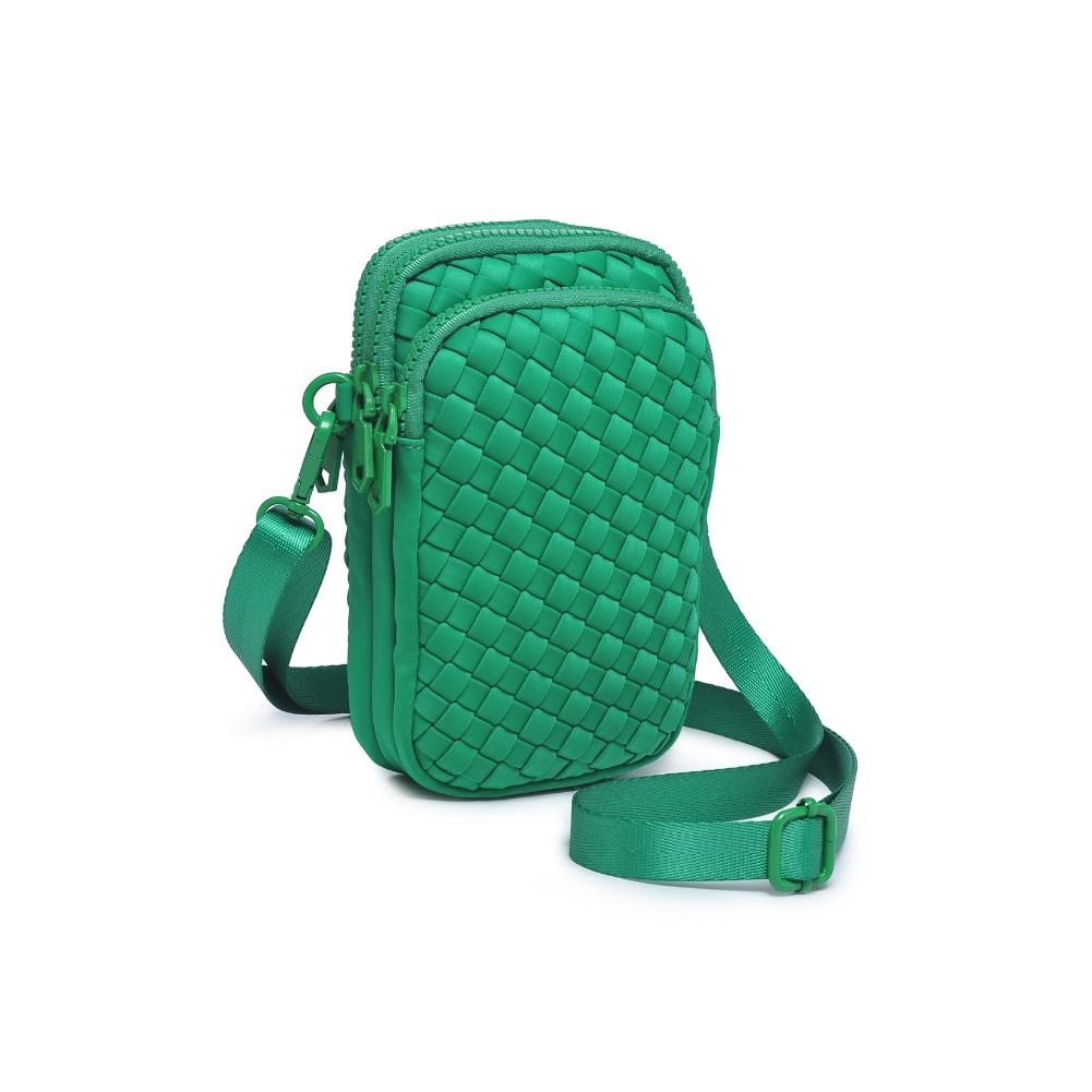 Woman wearing Kelly Green Sol and Selene Divide & Conquer - Woven Neoprene Crossbody 841764108751 View 6 | Kelly Green