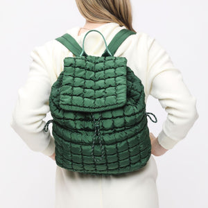Woman wearing Emerald Sol and Selene Vitality Backpack 841764108515 View 1 | Emerald