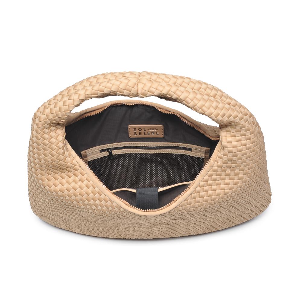 Sol and Selene Dare to Dream - Large Woven Neoprene Hobo 841764110945 View 8 | Nude