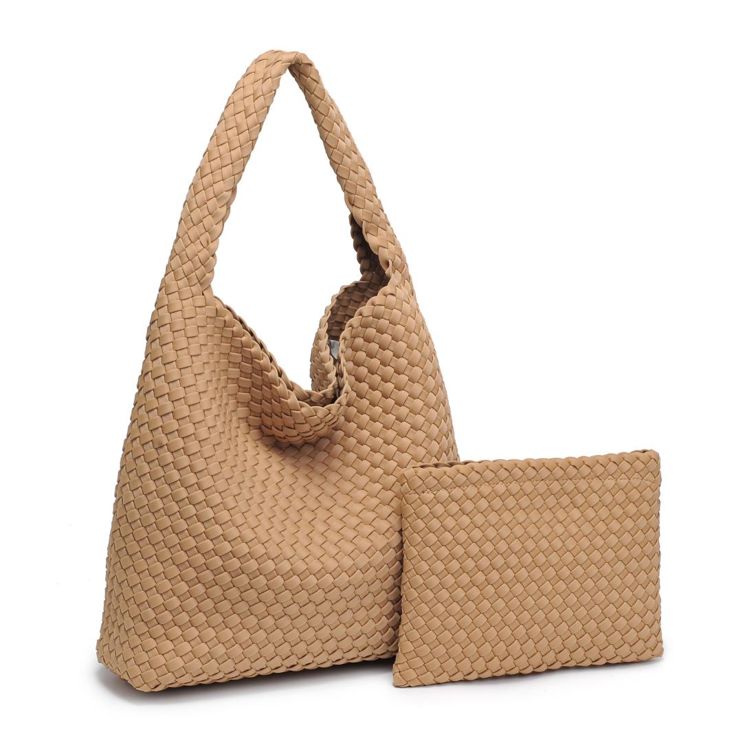 Product Image of Sol and Selene Celestial Woven Neoprene Hobo 841764111218 View 2 | Nude