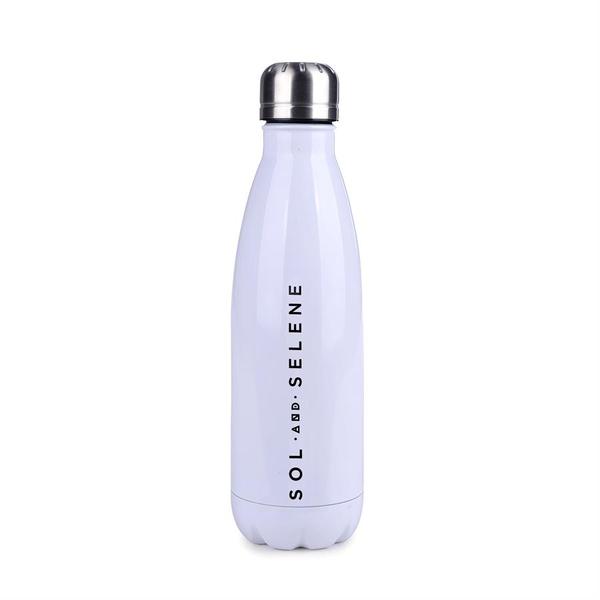 Woman wearing White Sol and Selene Water Bottle Water Bottle 841764102261 View 5 | White