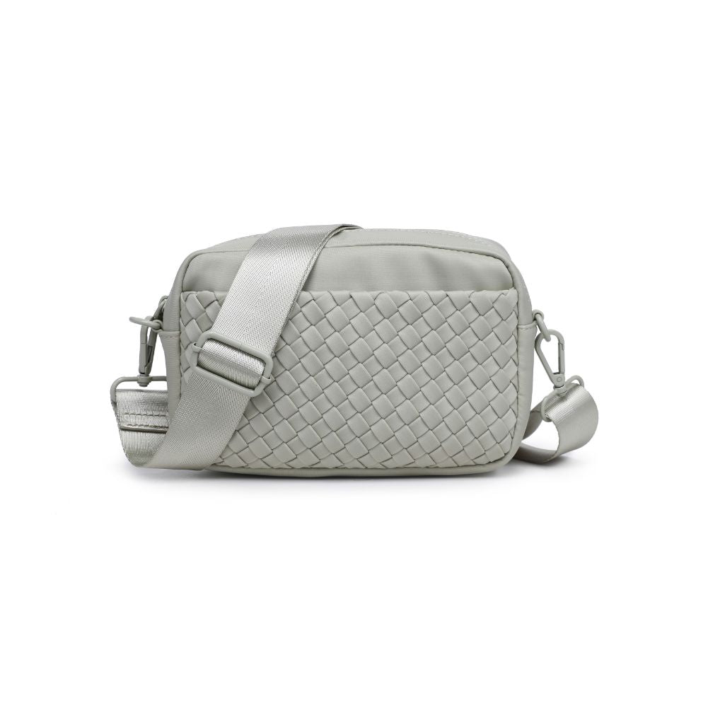 Woman wearing Sage Sol and Selene Inspiration - Woven Neoprene Crossbody 841764109222 View 5 | Sage