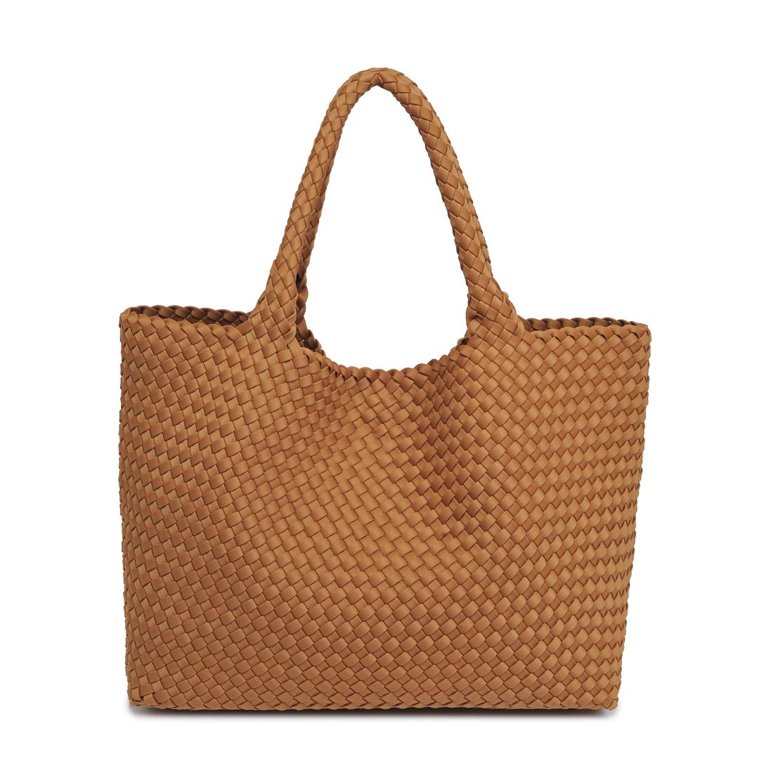 Woman wearing Sand Sol and Selene Sky's The Limit - Large Tote 841764111362 View 5 | Sand