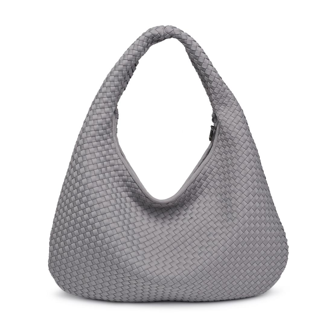 Woman wearing Fog Sol and Selene Dare to Dream - Large Woven Neoprene Hobo 841764111447 View 7 | Fog