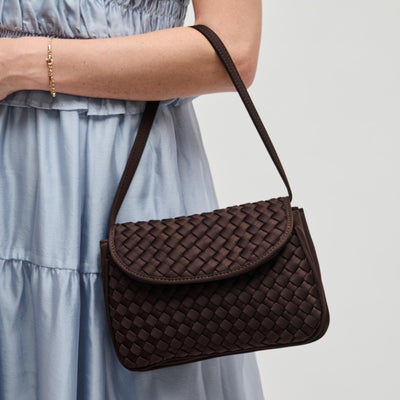 Woman wearing Chocolate Sol and Selene Astra Shoulder Bag 841764112437 View 1 | Chocolate