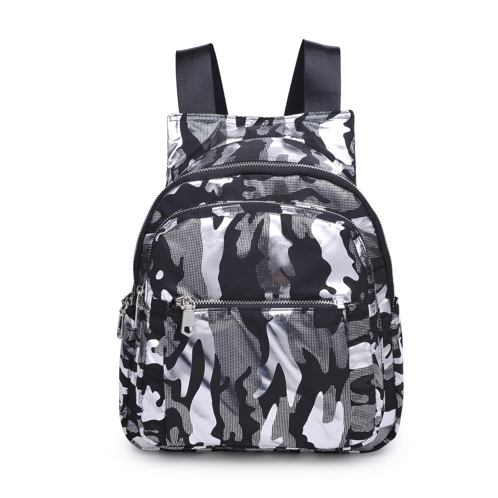 Product Image of Sol and Selene Rise & Shine Backpack 841764104258 View 5 | Silver Metallic Camo