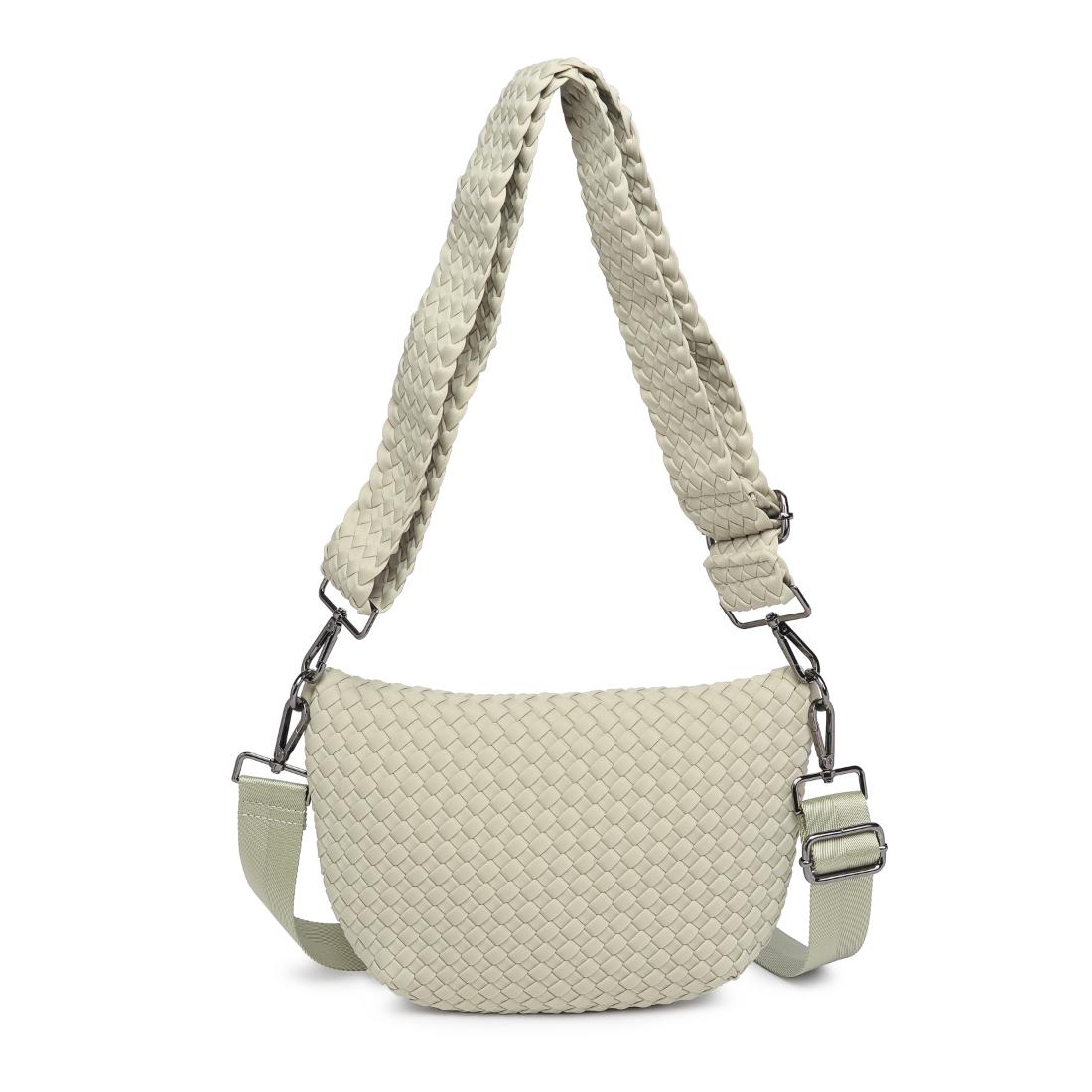 Woman wearing Sage Sol and Selene Ethereal - Woven Neoprene Crossbody 841764111485 View 7 | Sage