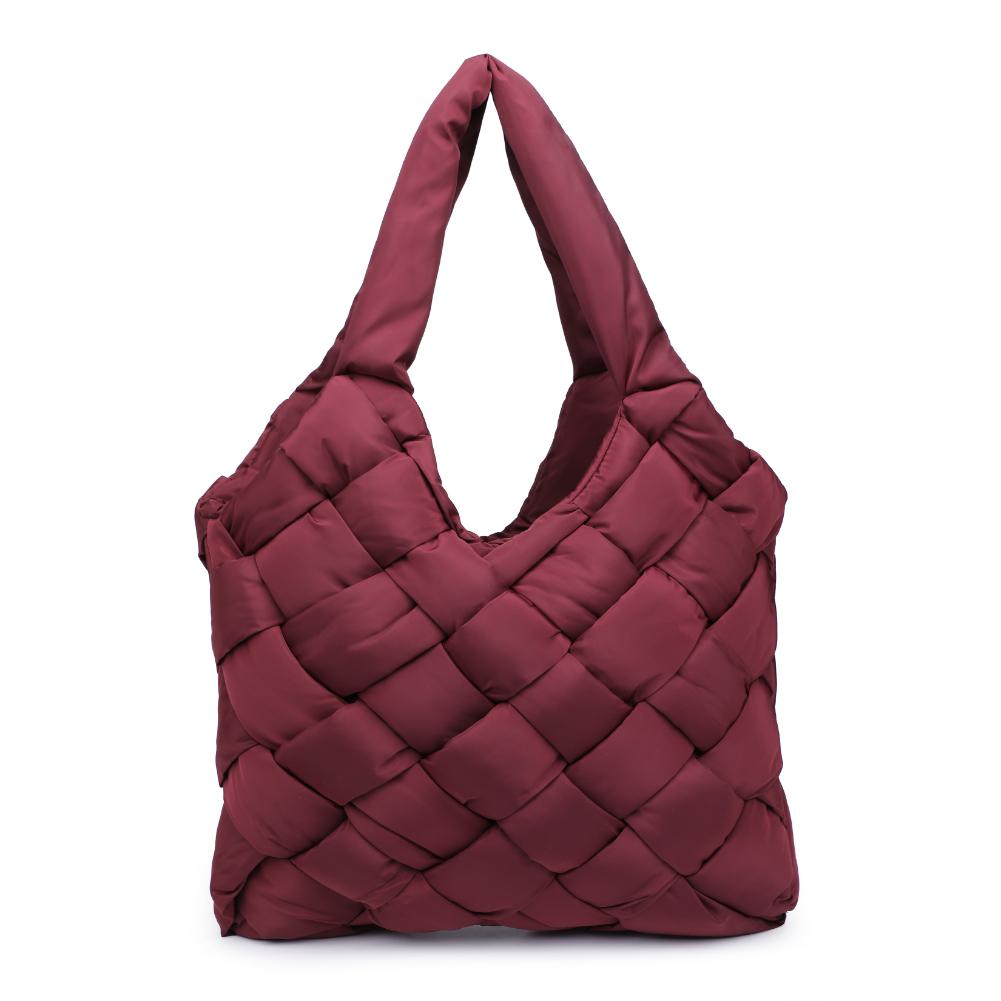 Woman wearing Burgundy Sol and Selene Illumine Tote 841764110792 View 7 | Burgundy