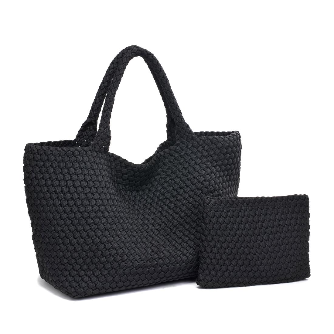 Sol and Selene Sky's The Limit - Large Laced Up Eco-Edition Tote 841764111553 View 6 | Black