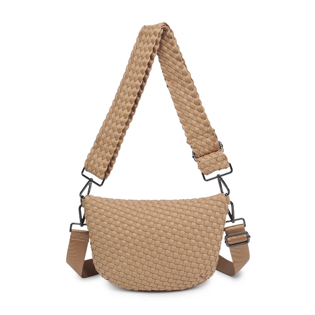 Woman wearing Nude Sol and Selene Ethereal - Woven Neoprene Crossbody 841764110884 View 7 | Nude