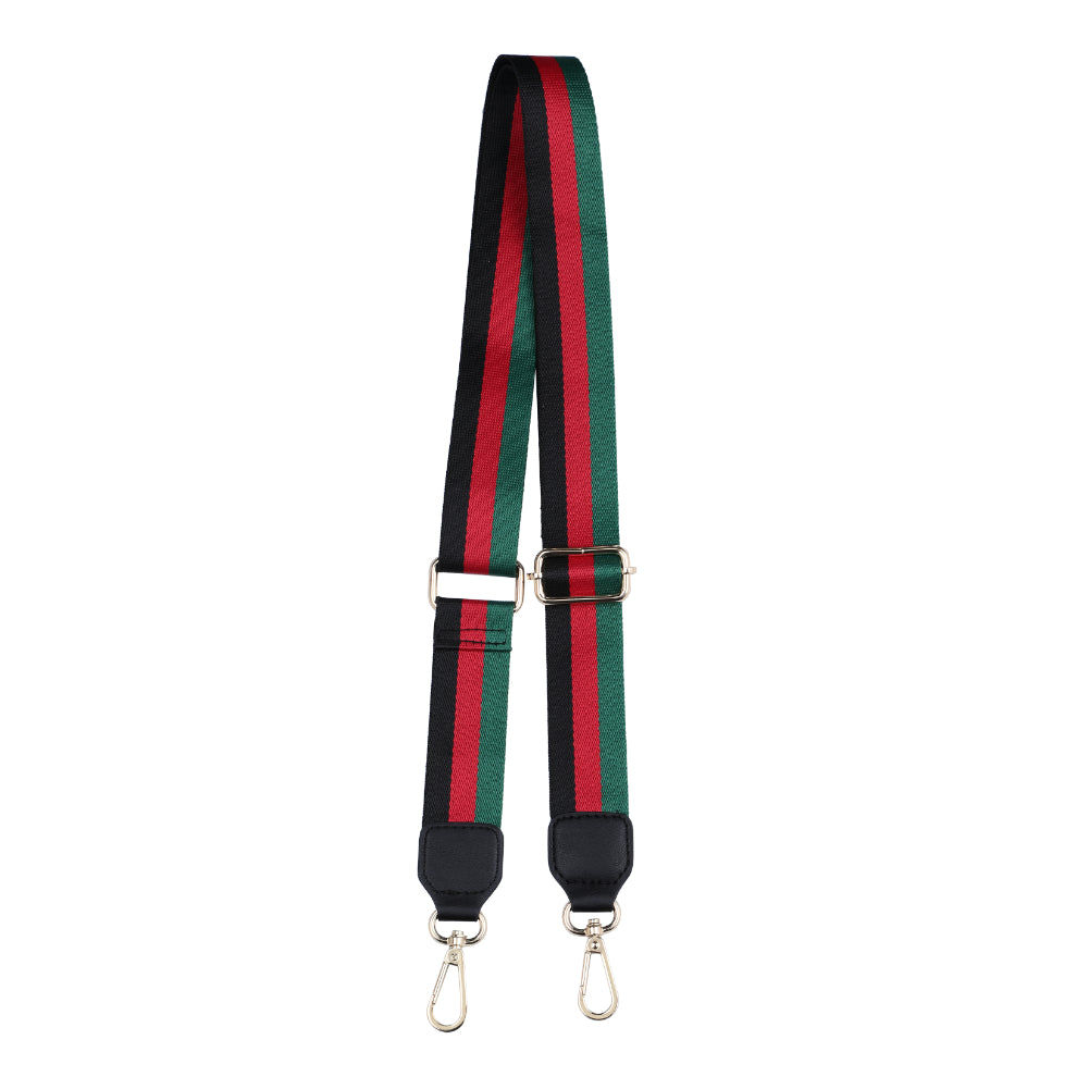 Woman wearing Black Red Green Sol and Selene Adjustable Shoulder Crossbody Strap Shoulder Strap 841764106214 View 7 | Black Red Green