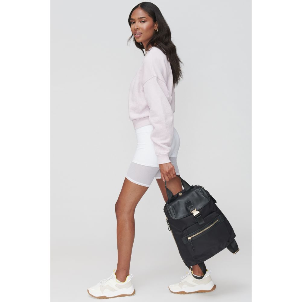 Woman wearing Black Sol and Selene Visionary Backpack 841764103701 View 1 | Black