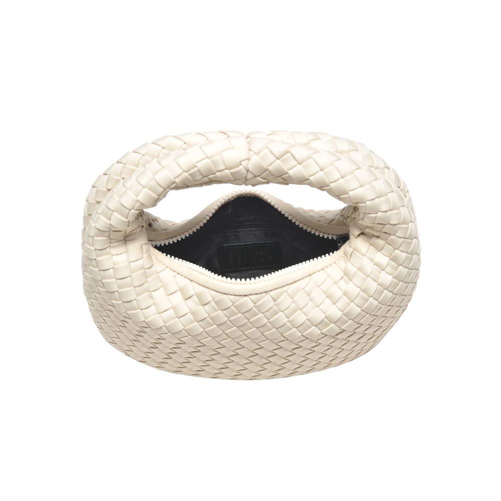 Woman wearing Cream Sol and Selene Dare to Dream - Small Woven Neoprene Clutch 841764111089 View 9 | Cream