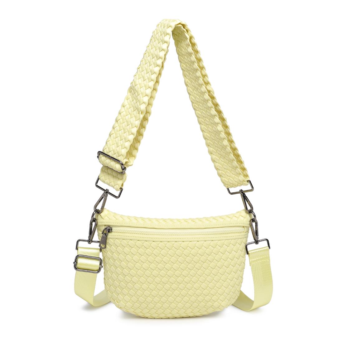 Woman wearing Butter Sol and Selene Ethereal - Woven Neoprene Crossbody 841764111461 View 5 | Butter