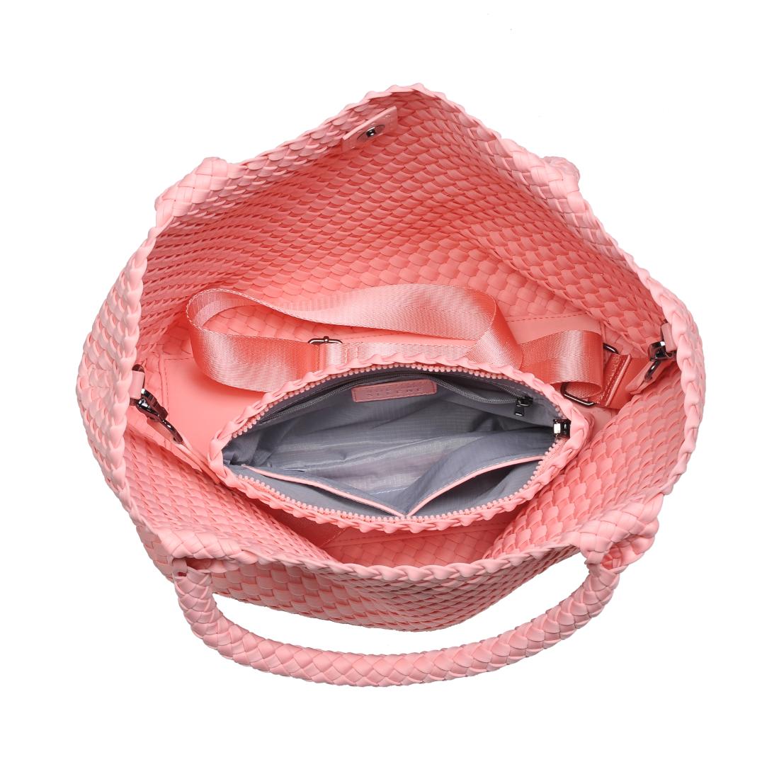 Woman wearing Blush Sol and Selene Sky's The Limit - Medium Tote 841764111270 View 9 | Blush