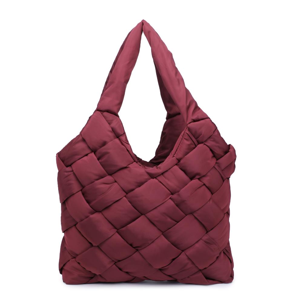 Woman wearing Burgundy Sol and Selene Illumine Tote 841764110792 View 5 | Burgundy