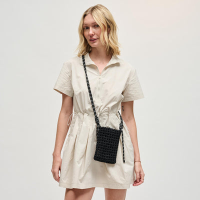 Woman wearing Black Sol and Selene Eos Cell Phone Crossbody 841764113014 View 1 | Black