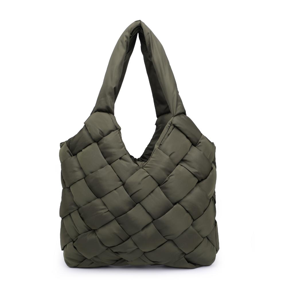 Woman wearing Olive Sol and Selene Illumine Tote 841764110822 View 7 | Olive