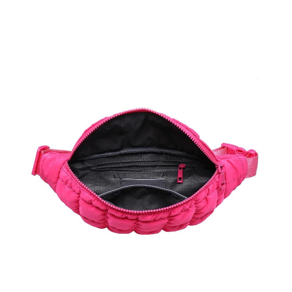 Woman wearing Hot Pink Sol and Selene Resurgence Belt Bag 841764109727 View 9 | Hot Pink